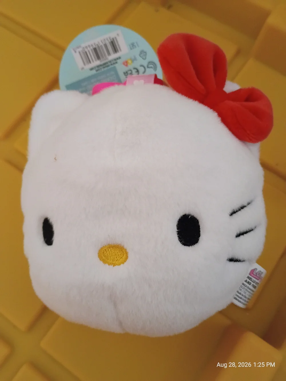 L.O.L Surprise Hello Kitty Reversable Plush Clip-On Keychain - White